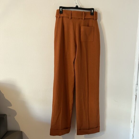 Sezane Women's Brown Formal Wide-Leg Pants Size 40 - Picture 4 of 4